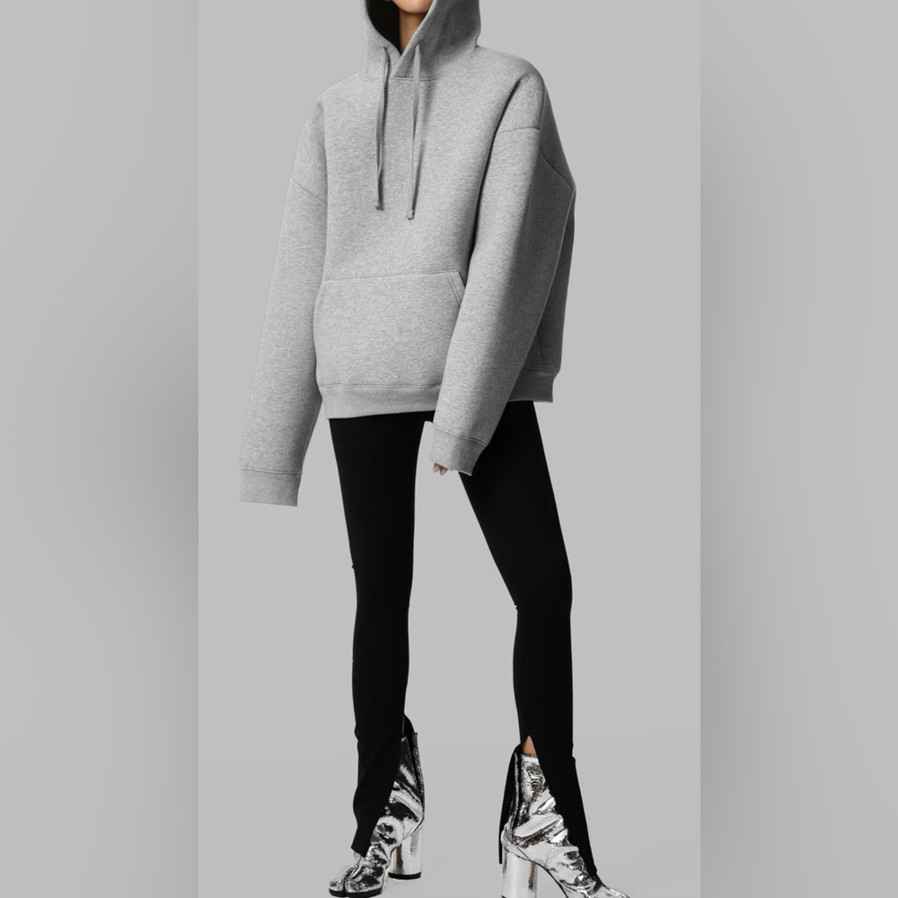 The Frankie Shop Easton Oversized Hoodie-Light Grey